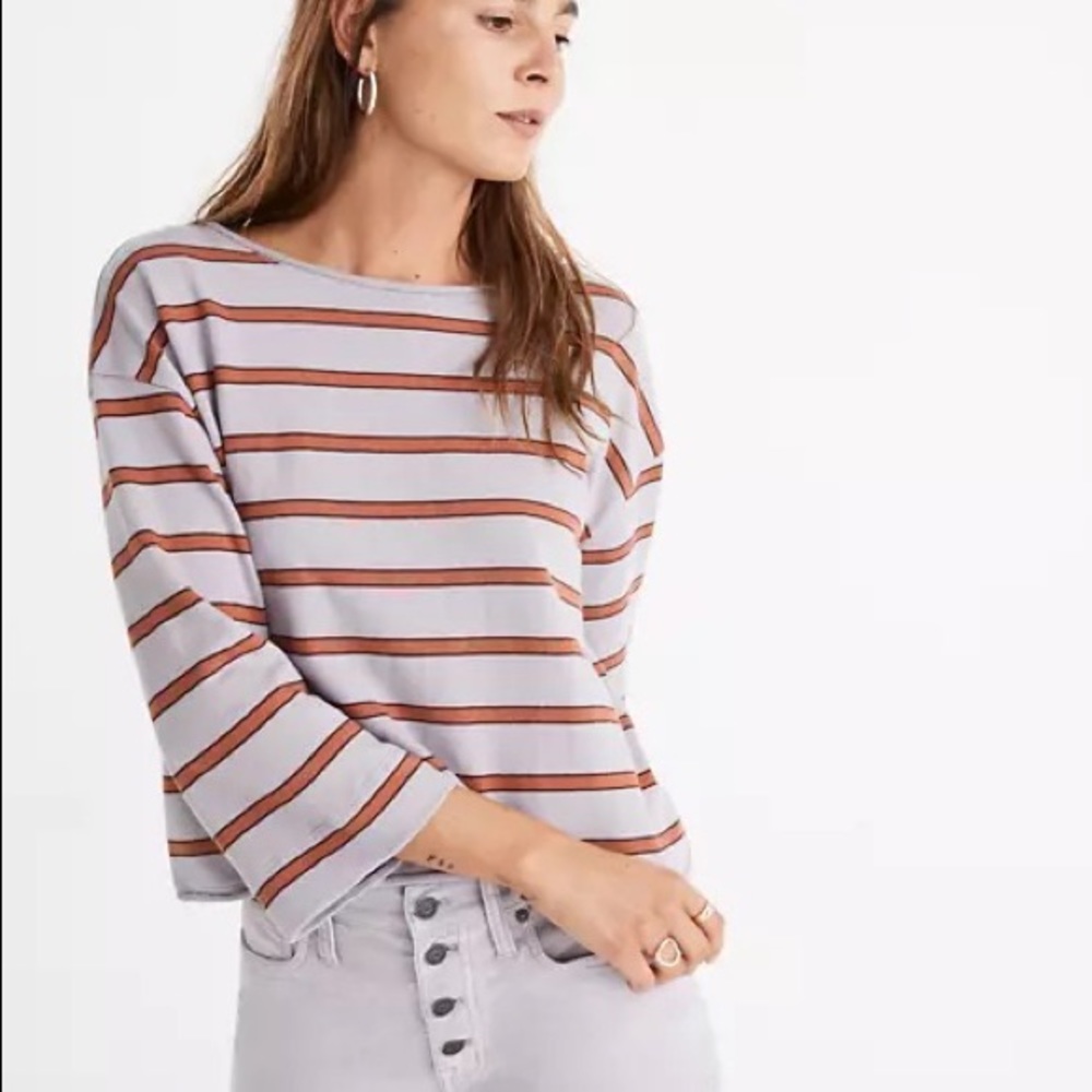 MADEWELL, boatneck cropped top, S